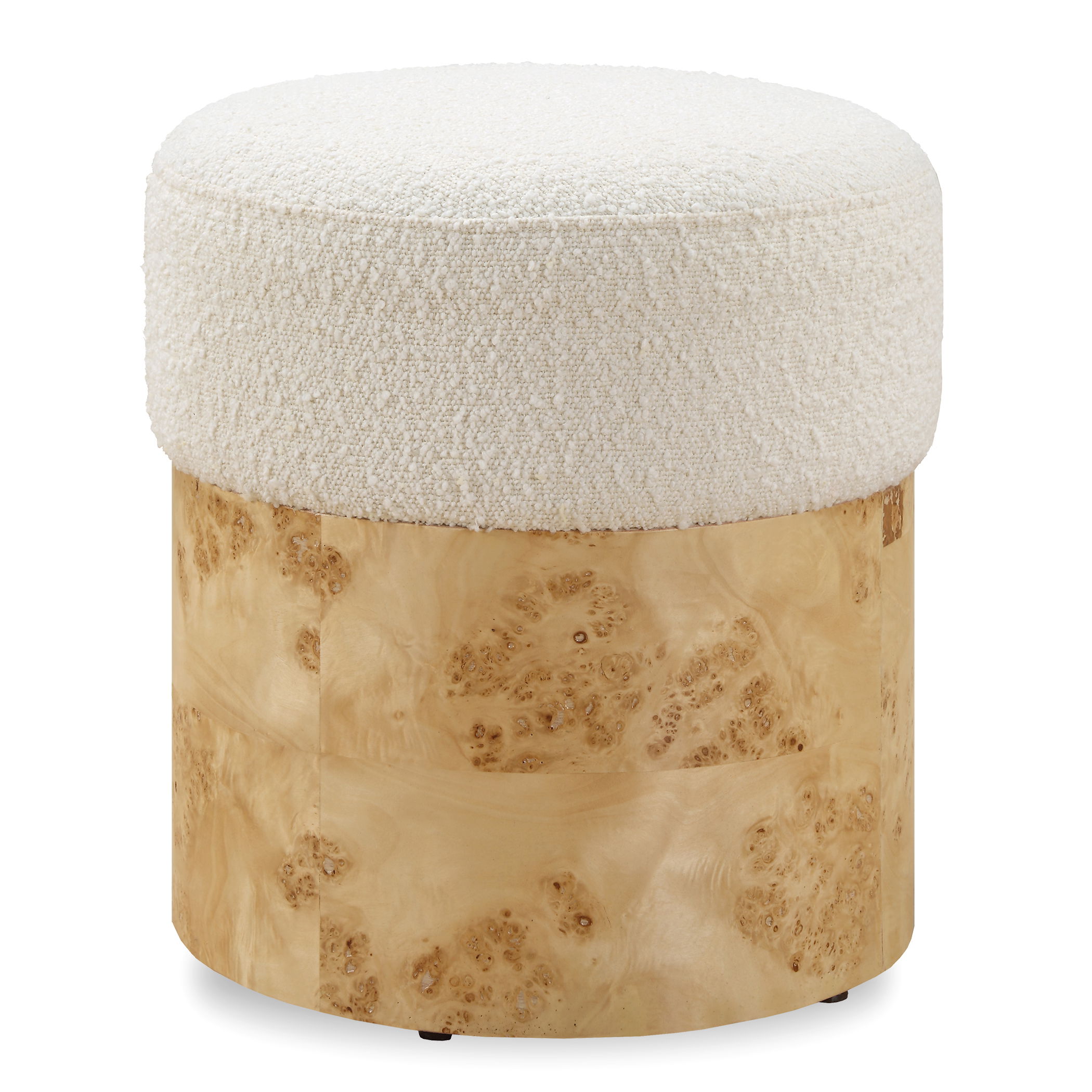 Swirls Poplar Ivory Ottoman large image 