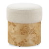 Swirls Poplar Ivory Ottoman thumbnail 0