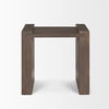 Wesson Dark Brown Wood Accent Table, Side & End Table by Mercana, 23" length x 22" width x 22" height thumbnail 4