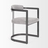 Hollyfield II Gray Fabric Seat with Gray Iron Frame Dining Chair, by Mercana, 20.47" length x 21.5" width x 29.53" height thumbnail 8