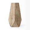 Allen I Large Natural Wooden Base Oval Vase, by Mercana, 10" length x 5.51" width x 19.25" height thumbnail 3