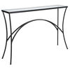 Alayna Black Metal & Glass Console Table thumbnail 4