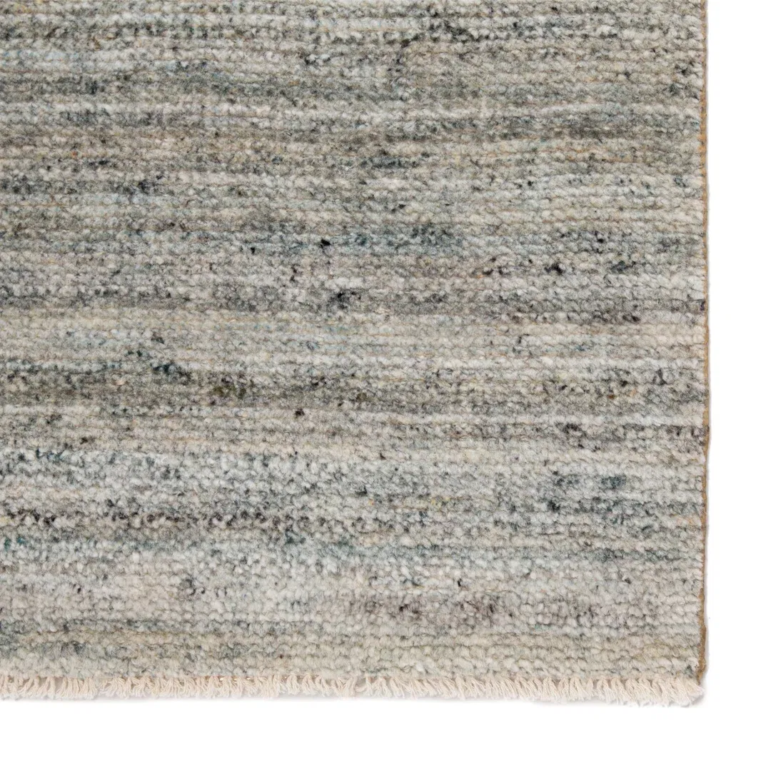 Jaipur Living Origin SAG02 Handknotted Solid Light Blue and Light Gray Area Rug (12'x15') large image 