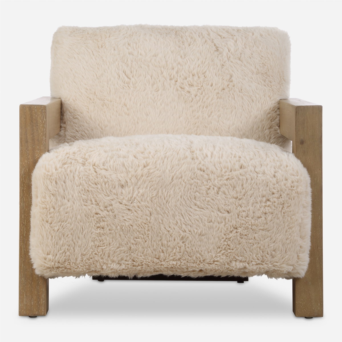 Jackson Sheepskin Accent Chair, by Uttermost, 29" width x 30" height x 36" depth View 1