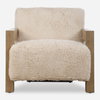 Jackson Sheepskin Accent Chair, by Uttermost, 29" width x 30" height x 36" depth thumbnail 1