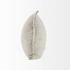 Mae 20L x 20W Beige Fabric Pillow Cover, Decorative Pillow by Mercana, 20" length x 20" width x 0.2" height thumbnail 6