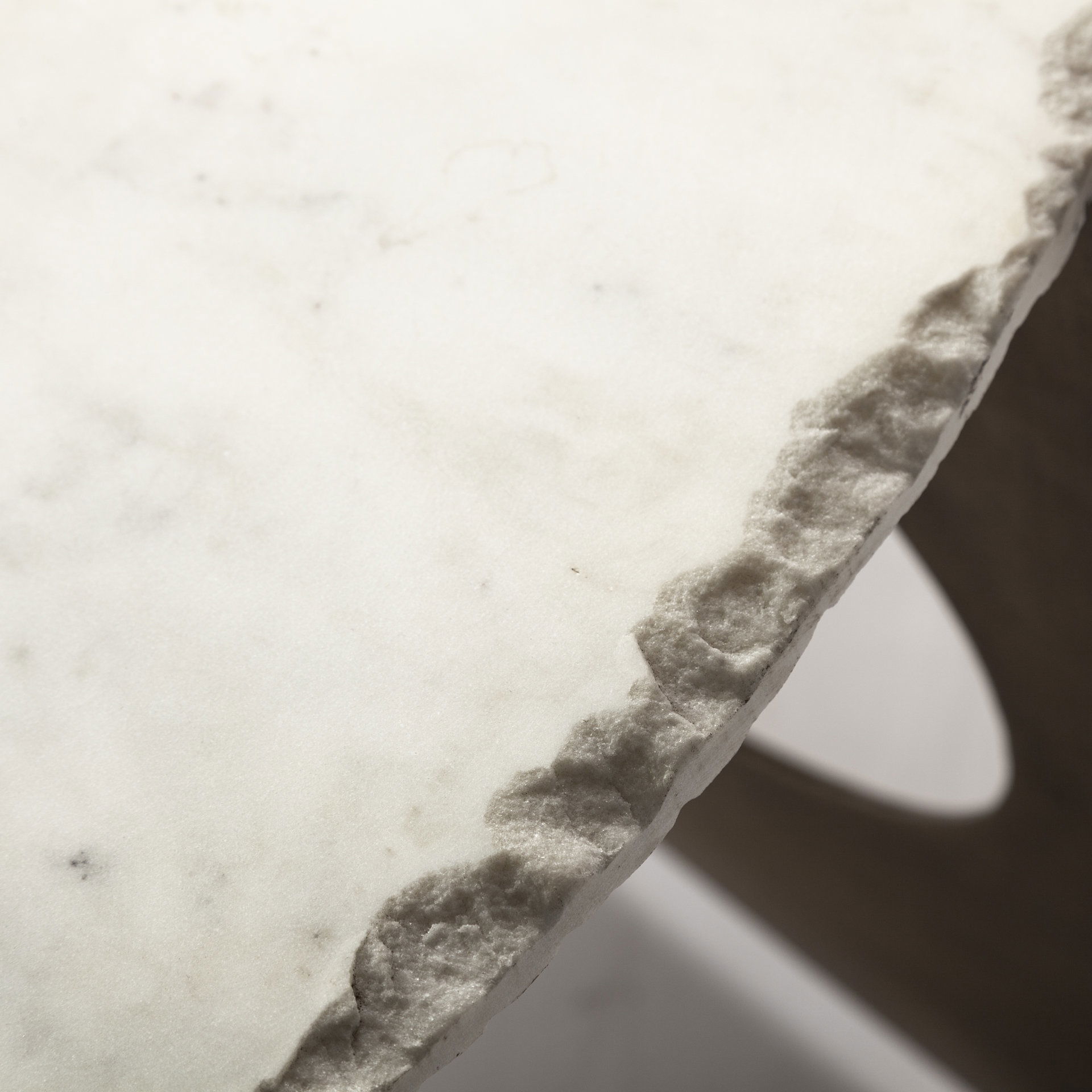 Reinhold 49' Round White Marble Top Gold Metal Base Coffee Table, by Mercana, 49" length x 49" width x 17" height View 12