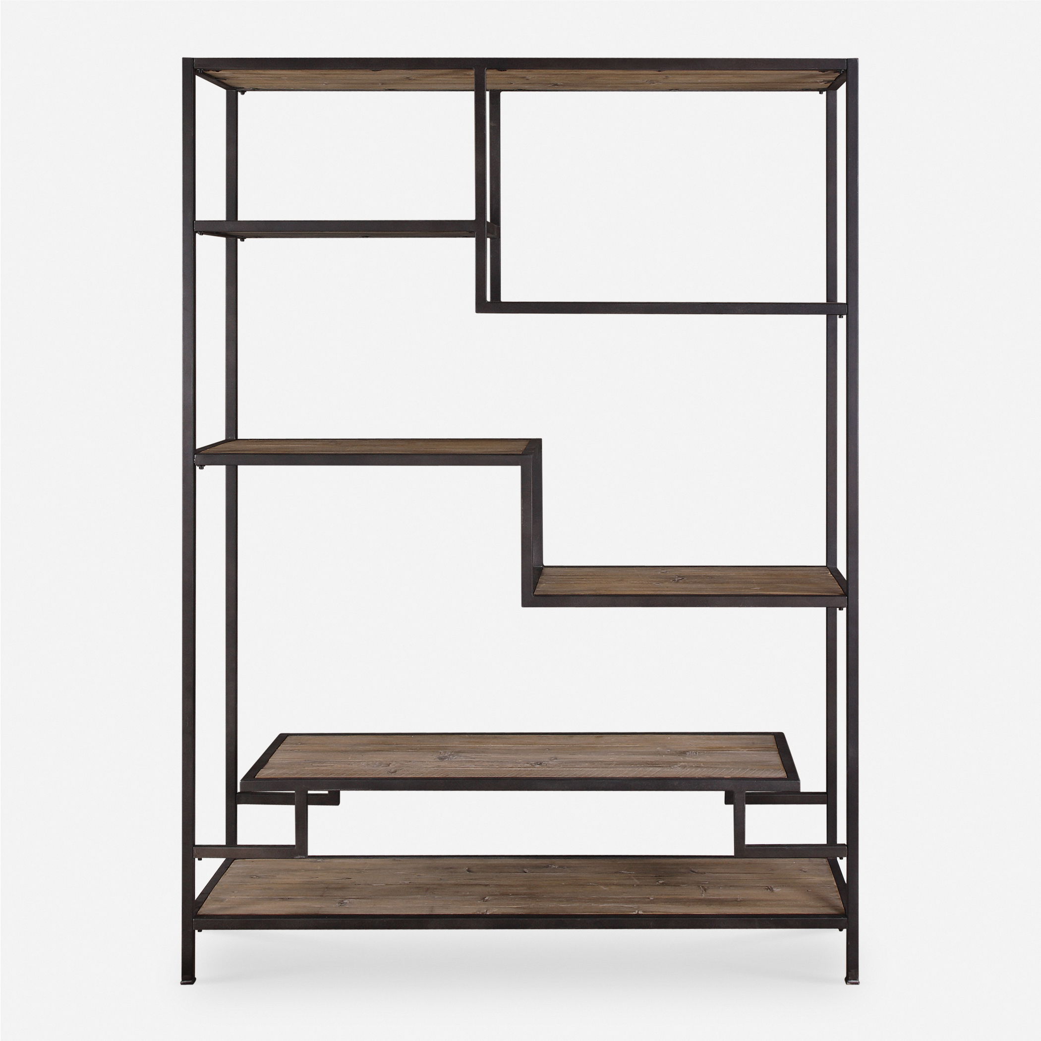 Sherwin Industrial Etagere, Furniture by Uttermost, 58" width x 80" height x 18" depth View 1