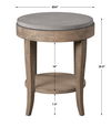Deka Round Side Table, Furniture by Uttermost, 24" width x 28.5" height x 24" depth thumbnail 3