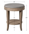Deka Round Side Table, Side & End Table by Uttermost, 24" width x 28.5" height x 24" depth thumbnail 3