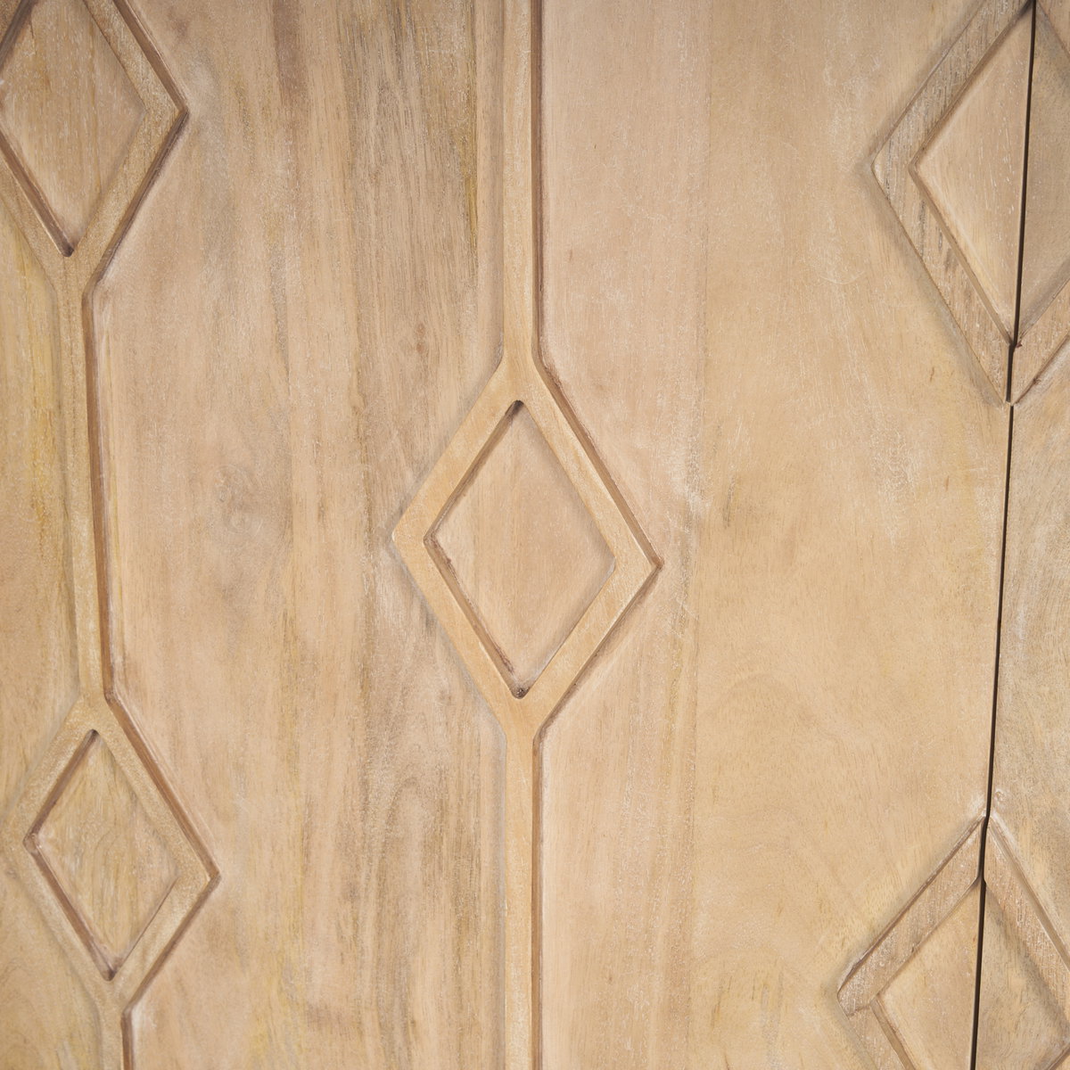 Heera Light Brown Diamond with Shelf Motif Sideboard, Sideboards & Buffet by Mercana, 71" length x 16.25" width x 32" height View 11