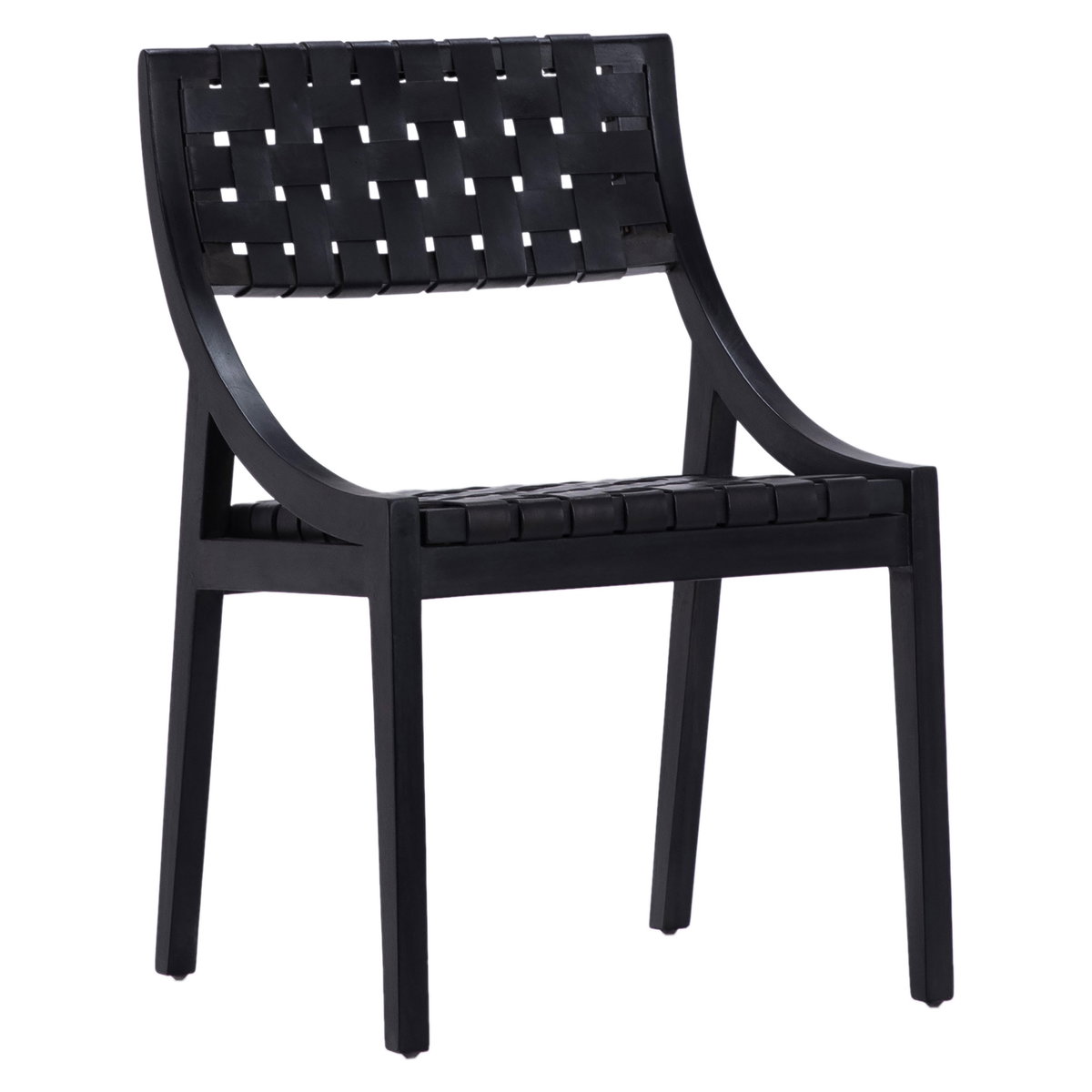 Camila Dining Chair Black, by Dovetail, 21.26" width x 33" height x 21" depth View 1