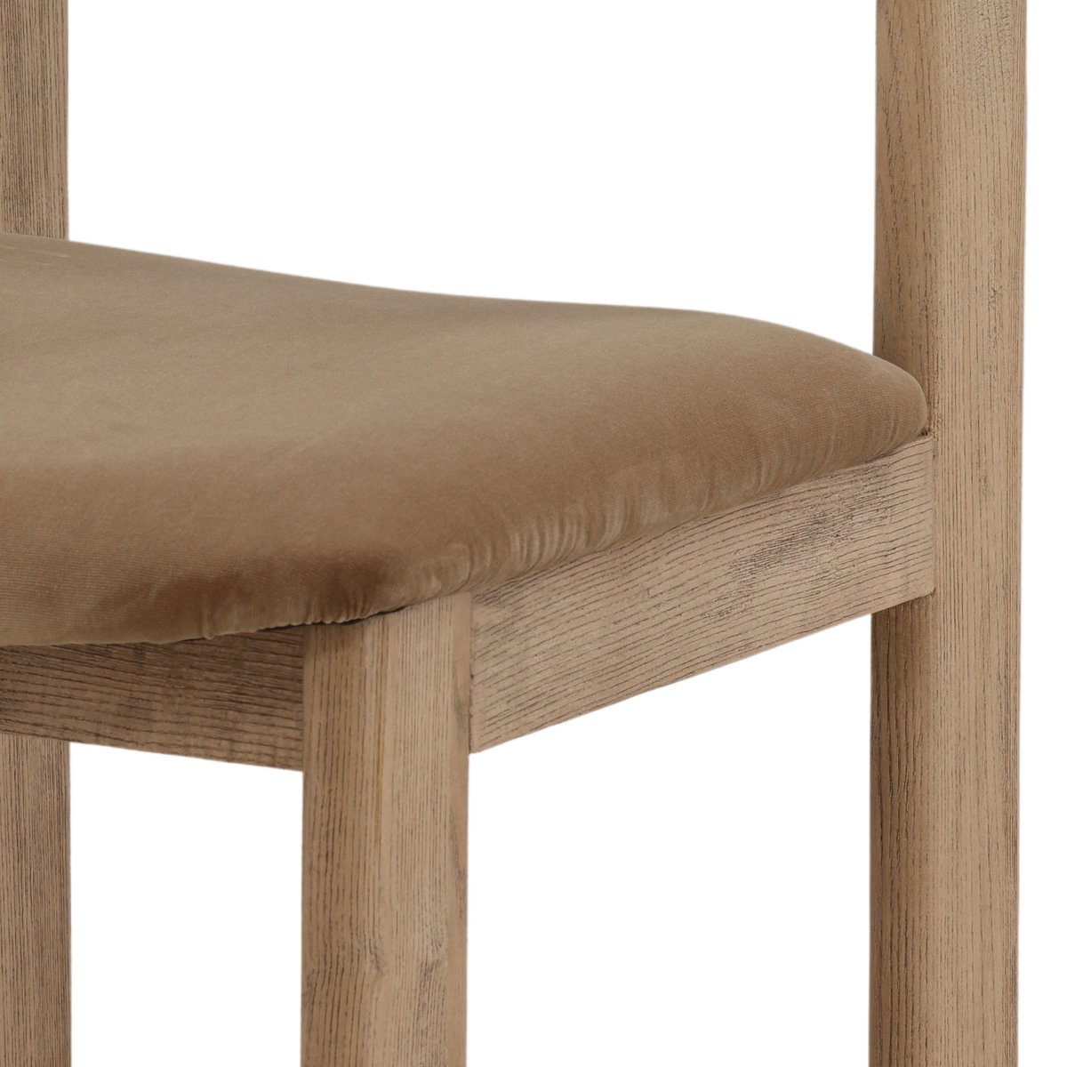 Ulani Dining Chair Light Brown, by Dovetail, 19.5" width x 34.5" height x 24.25" depth View 6