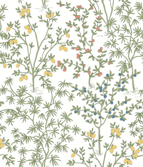 Lemon Grove White Peel & Stick Wallpaper