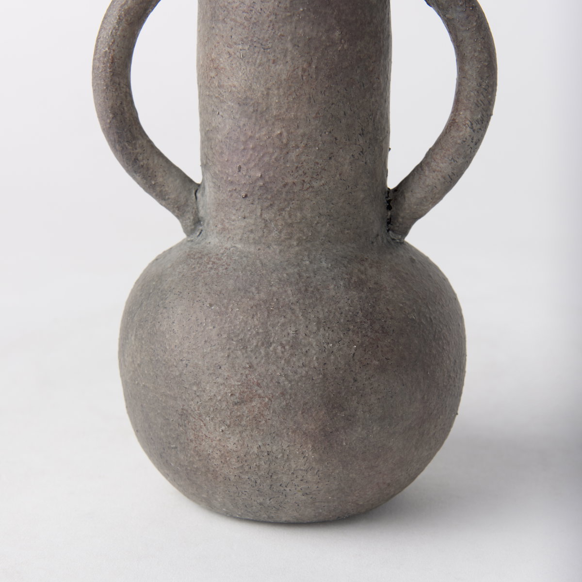Armani 6.7H Brown-Gray Double Ear Vase, by Mercana, 4.92" length x 4.13" width x 6.69" height View 12
