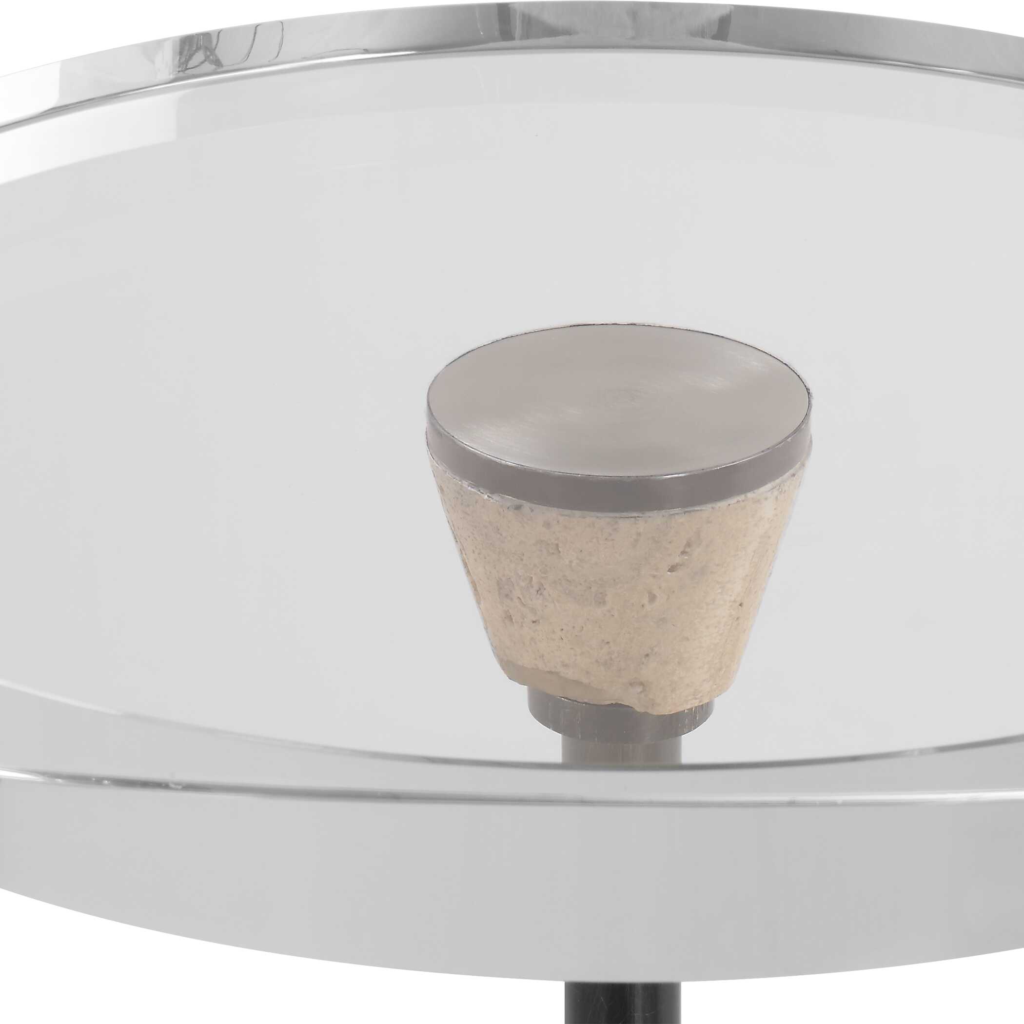 Arthur Crystal Drink Table, Furniture by Uttermost, 10" width x 23" height x 10" depth View 4