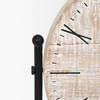Raja Matte Black Metal with Wood Table Clock, by Mercana, 10.43" length x 3.15" width x 11.02" height thumbnail 11
