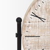 Raja Matte Black Metal with Wood Table Clock thumbnail 10
