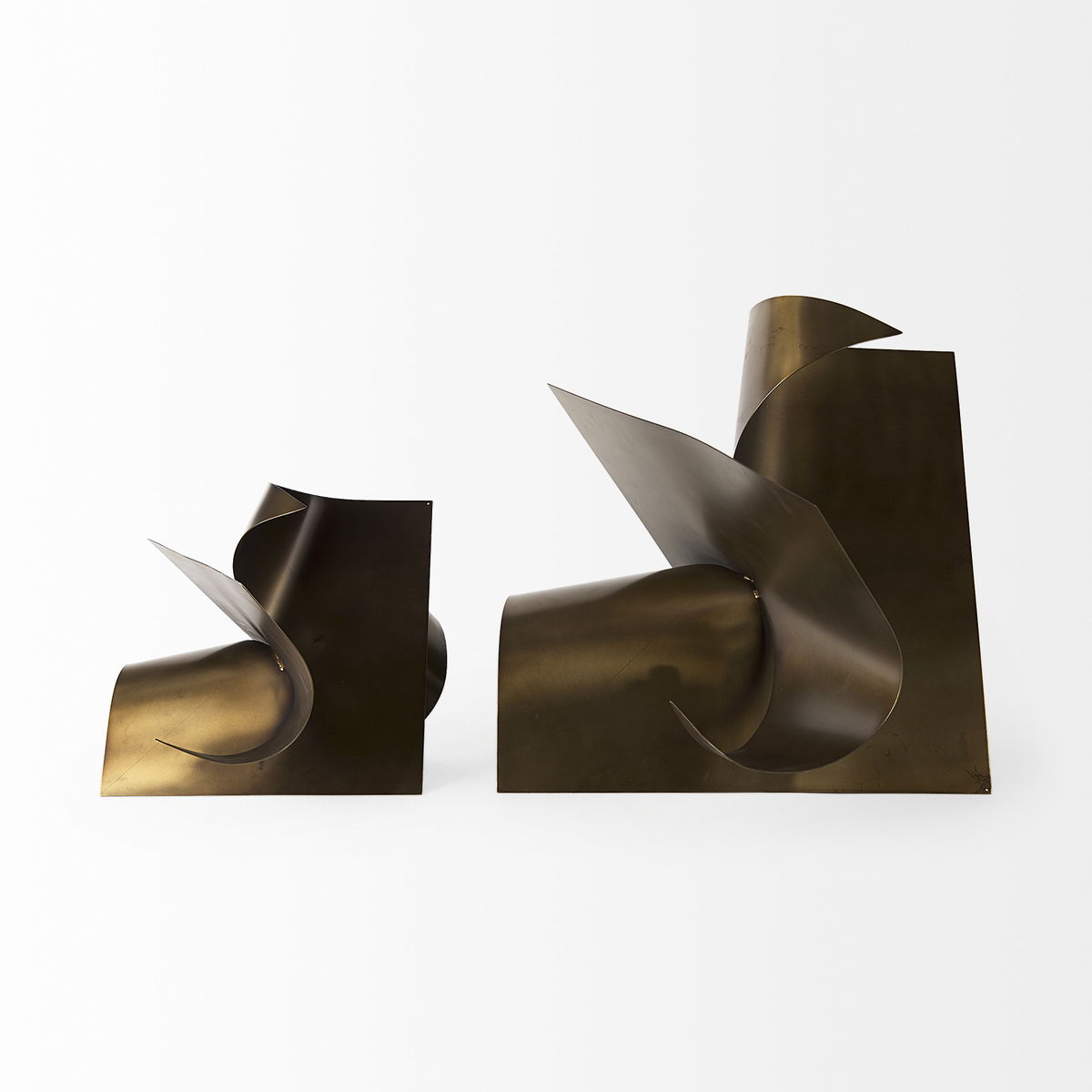Francesca  Antique Gold Metal Sculptural Decorative Object, by Mercana, 18.11" length x 18.11" width x 18.11" height View 7