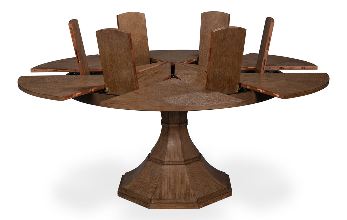 Giselle Jupe Table  Medium  Light Mink, by Sarreid, 4'7" length x 4'7" width x 2'6" height View 9