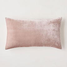 Online Designer Home/Small Office Lush Velvet PC, Dusty Blush, 12x21, With Feather Down Pillow Insert