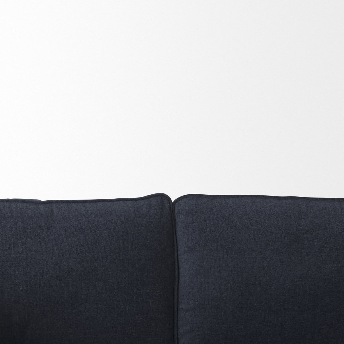 Brooks  Navy Blue Fabric Three Seater Sofa with Medium Brown Wooden Legs, Sofas & Sectional by Mercana, 90.16" length x 34.84" width x 33.46" height View 11