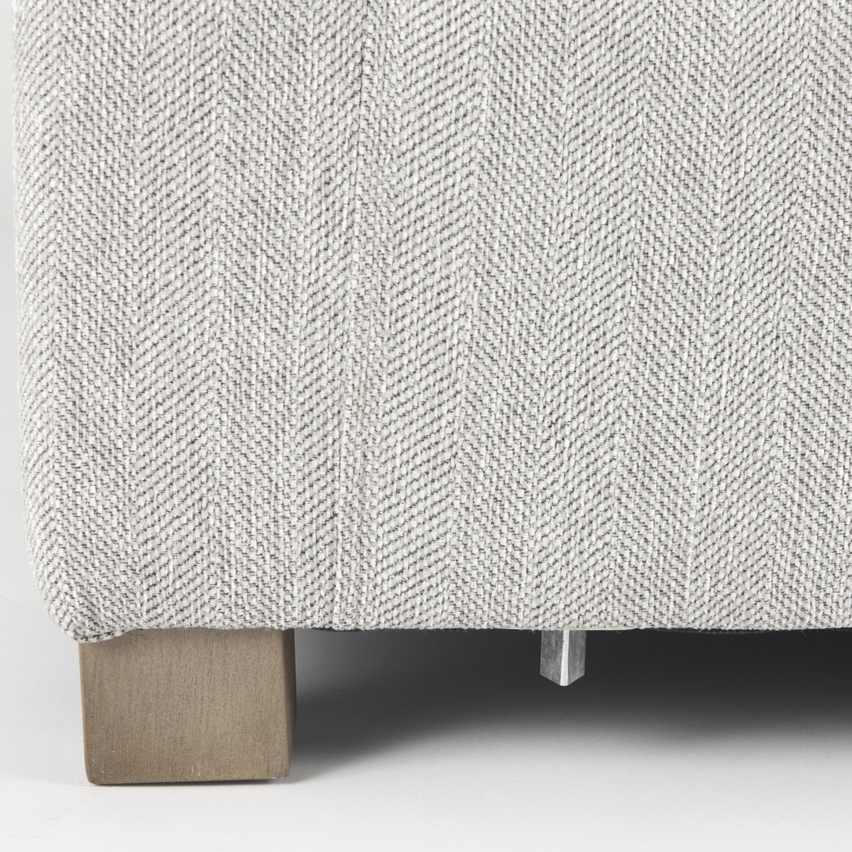 Valence  Light Gray 2/3 Ottoman Sectional Piece, Sectional Sofa by Mercana, 38.58" length x 25.98" width x 17.72" height View 11