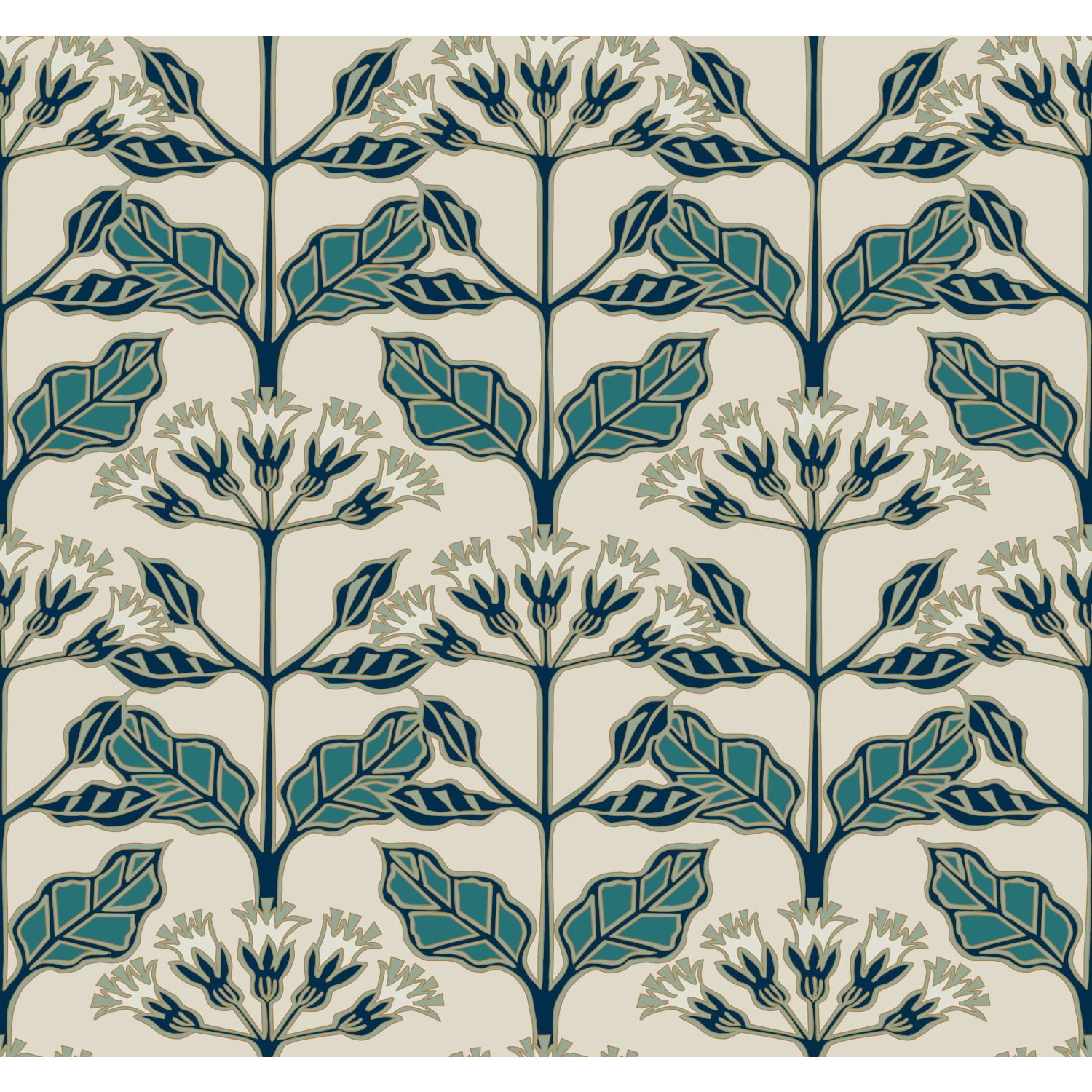 Tracery Blooms Beige Metallic Wallpaper Tracery Blooms Beige Metallic Wallpaper large image