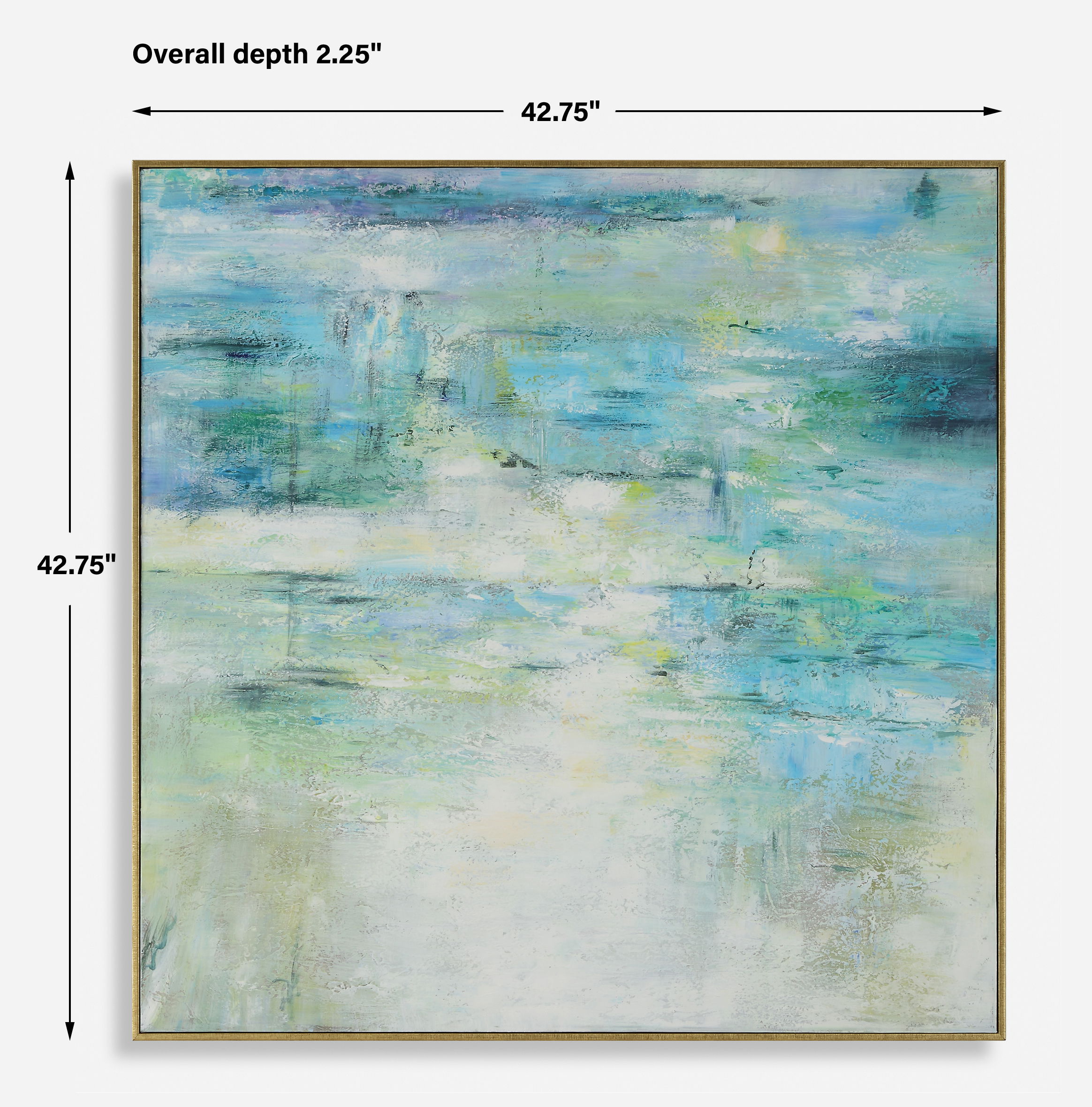 Blissful Hand Painted Abstract Art, Painting by Uttermost, 42.75" width x 42.75" height x 2.25" depth View 3