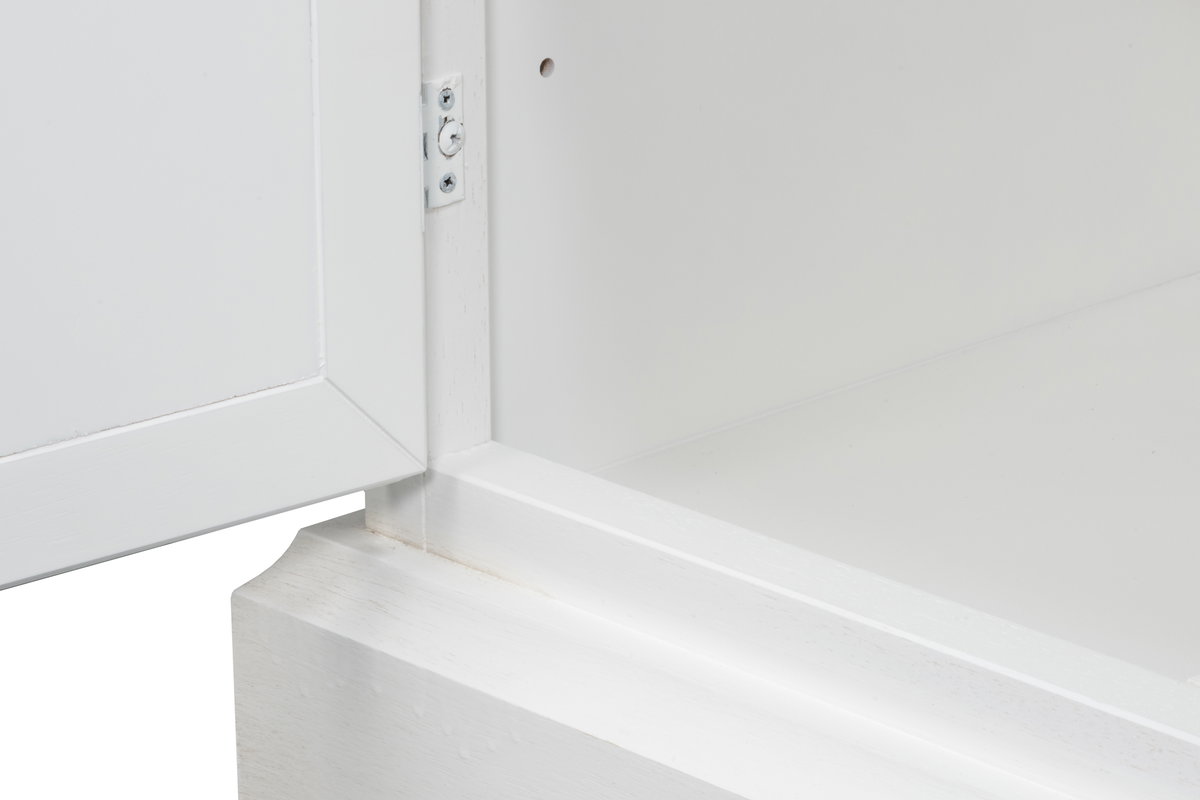 Center Media Base  Cortina White, by Sarreid, 1'8" length x 5'2" width x 3'1" height View 7