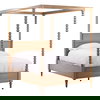 Marcellina Bed Queen Natural, by Dovetail, 64.5" width x 90" height x 87.3" depth thumbnail 1