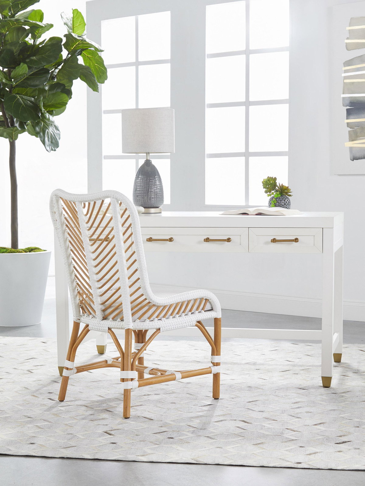 Stella Desk, by Essentials for Living, 54" width x 31.5" height x 27.5" depth View 9