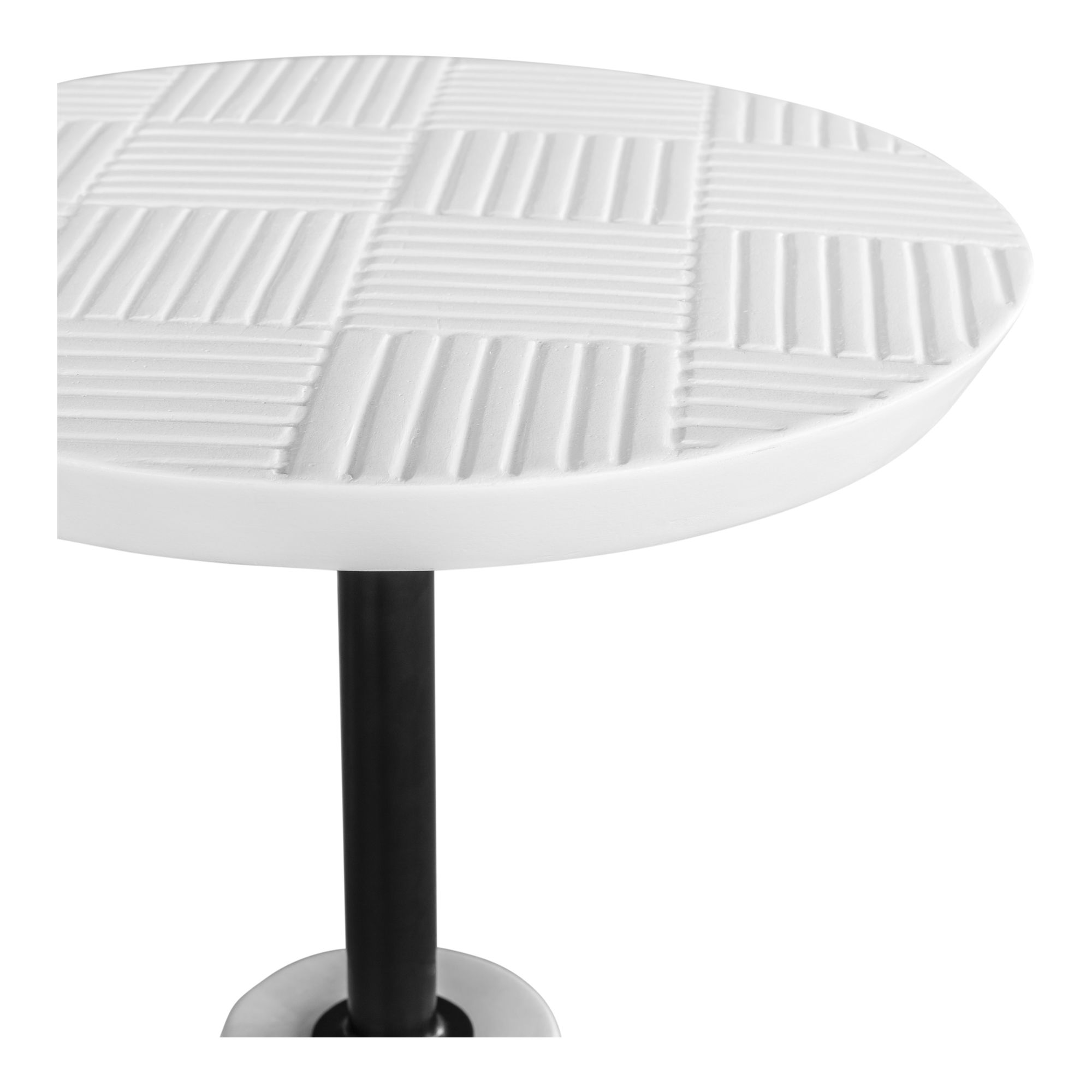 Foundation Outdoor Accent Table White, Outdoor Table by Moe's Home, 1'1.25" width x 1'7.75" height x 1'1.25" depth View 3