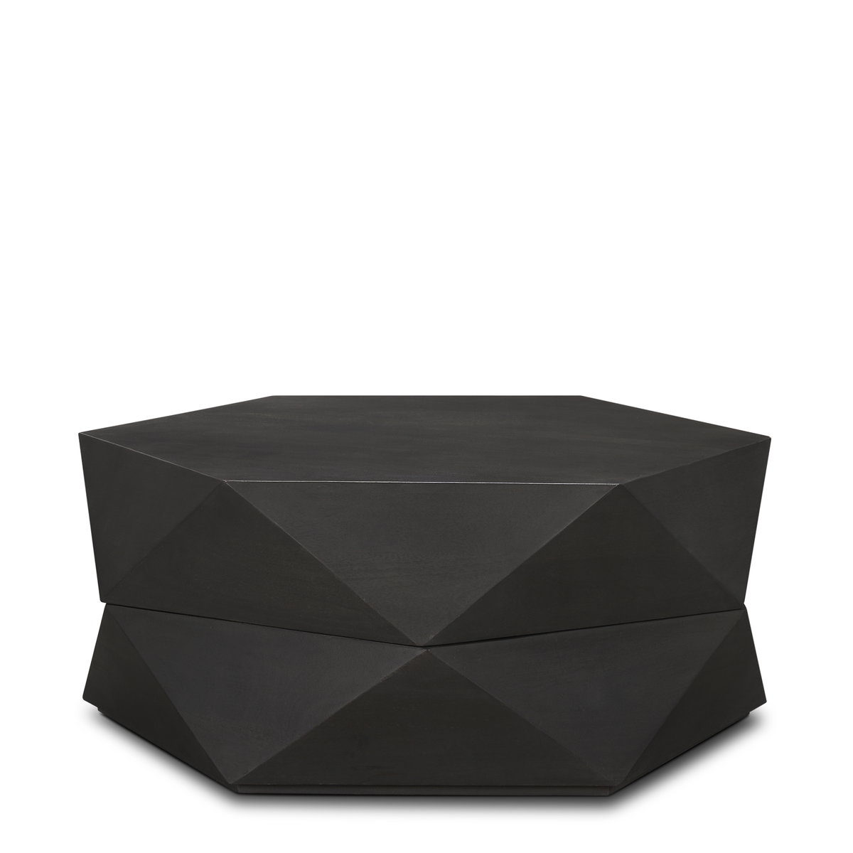 Arreto 36' Hexagonal Hinged Solid Wood Top and Base Coffee Table, by Mercana, 36" length x 36" width x 15" height View 1
