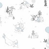 Disney Winnie the Pooh Playmates White & Blue Wallpaper, by York Wall, 33' length x 1'8.5" width x 0.02" depth thumbnail