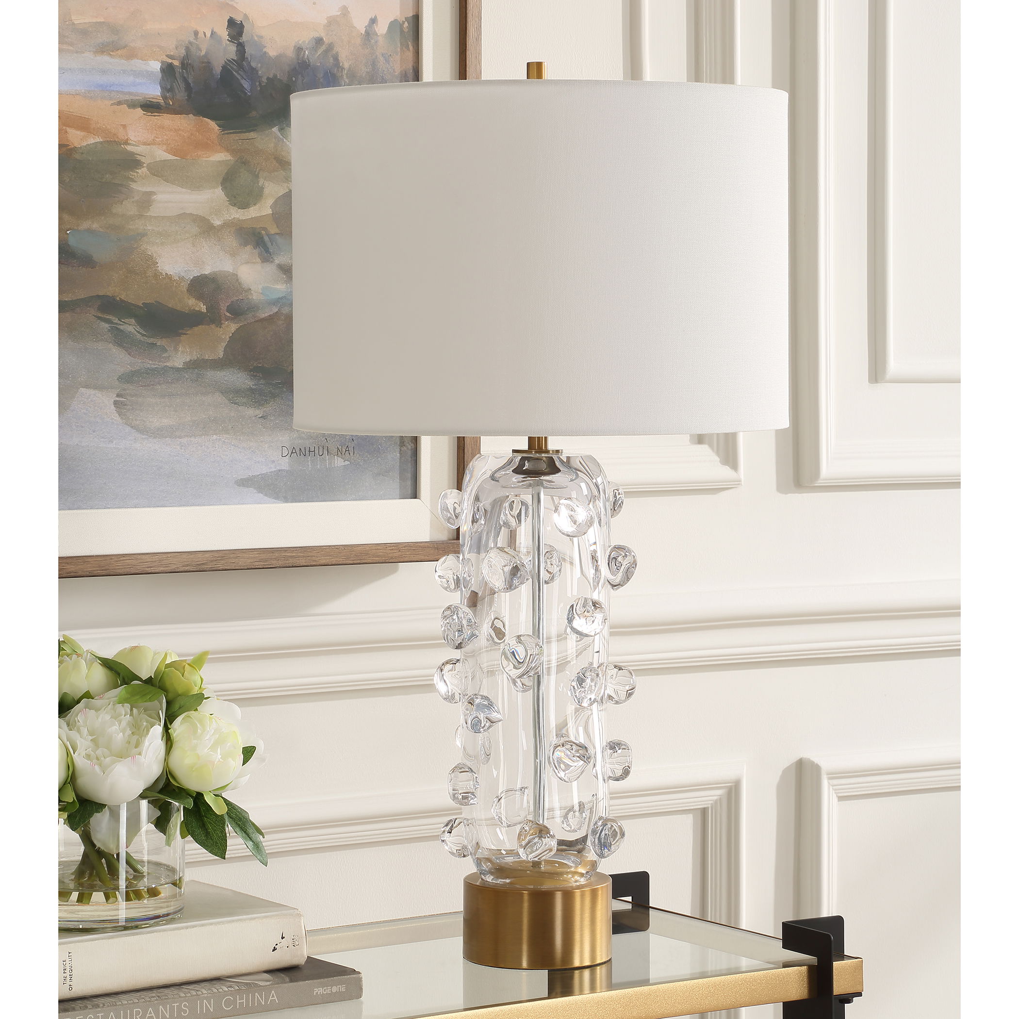 Aura Clear Glass Table Lamp large image 