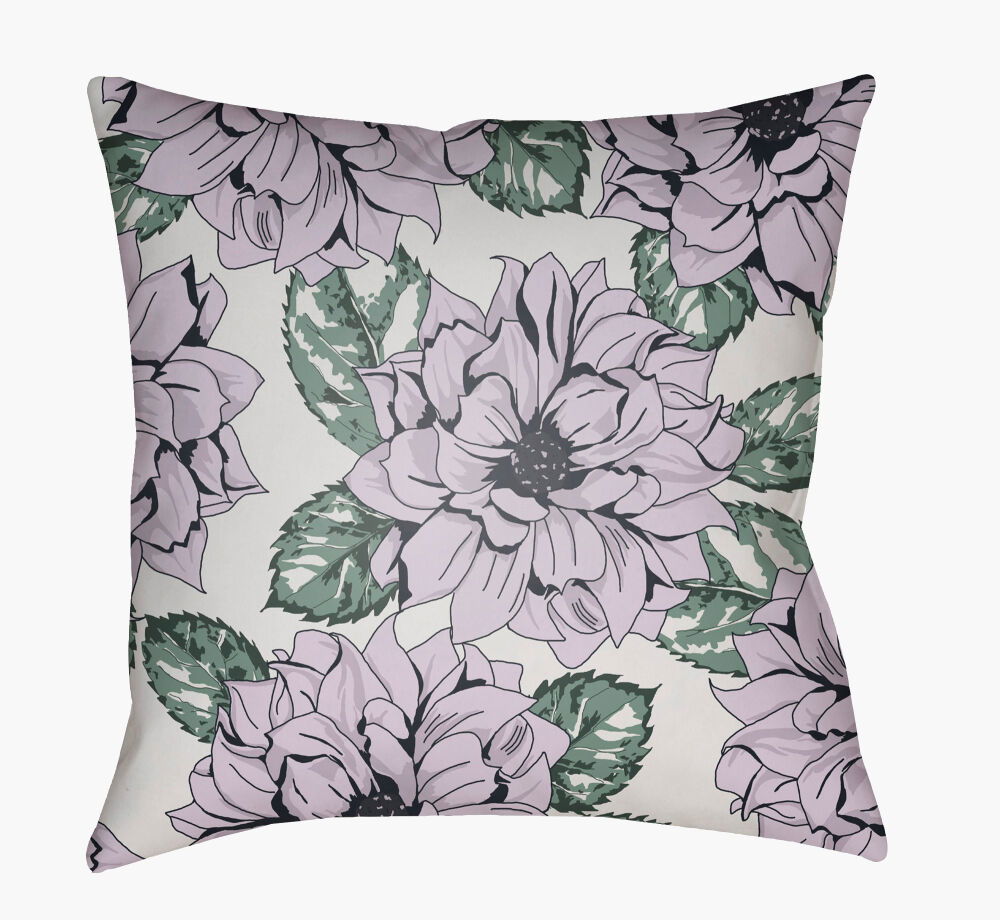 Moody Floral Accent Pillow, Decorative Pillow by Surya, 18" length x 18" width