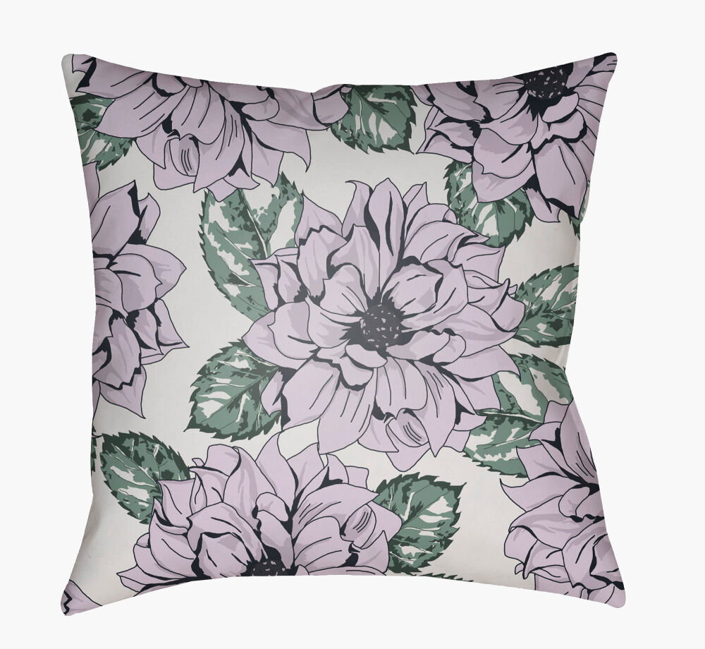 Moody Floral Accent Pillow, Decorative Pillow by Surya, 20" length x 20" width