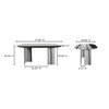 Celia Oval Dining Table Panda Marble, by Moe's Home, 72" width x 30" height x 40" depth thumbnail 11