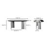 Celia Oval Dining Table Panda Marble thumbnail 10