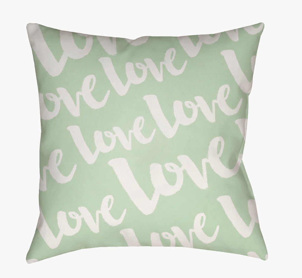 Love Accent Pillow, Decorative Pillow by Surya, 18" length x 18" width