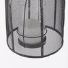 Jutland Set of Three Black Metal Bird Cage Candle Holder Lanterns, Lighting by Mercana, 8" length x 8" width x 43" height thumbnail 8