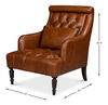 Benton Distilled Leather Chair Brown thumbnail 13