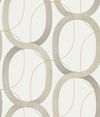Interlock Taupe Wallpaper, by York Wall, 33' length x 1'8.5" width x 0.02" depth thumbnail 1