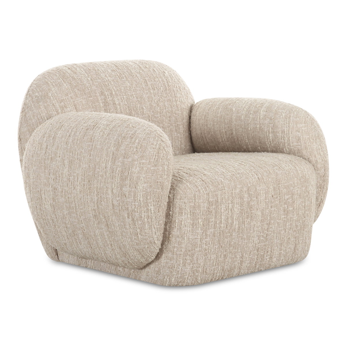 Hazel Lounge Chair Off White, Accent Chair by Moe's Home, 39.5" width x 28.75" height x 33.75" depth View 2