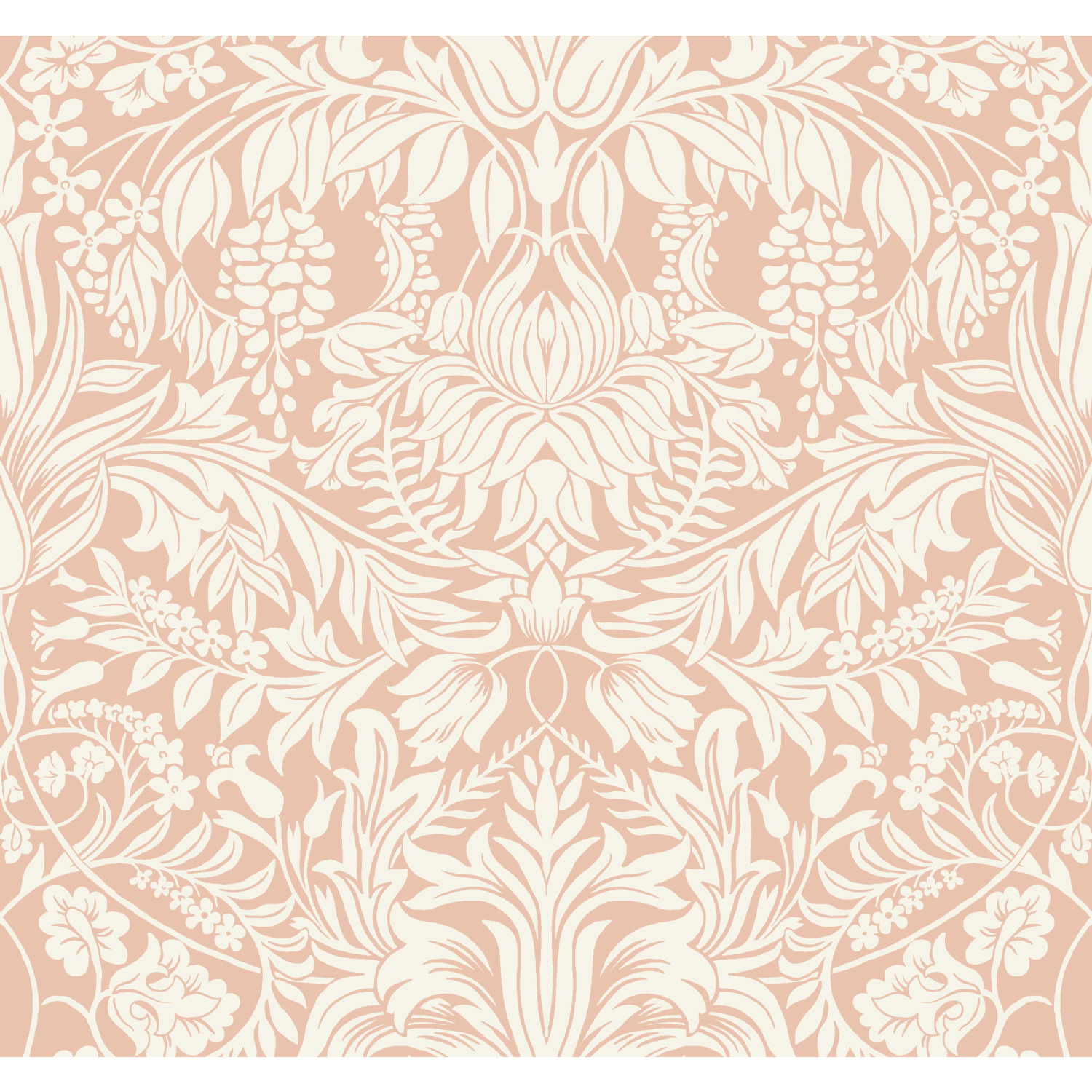Lockwood Damask Blush Wallpaper large image 