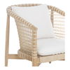 Kuna Outdoor Lounge Chair White, Outdoor Chair by Moe's Home, 2'3.5" width x 2'8" height x 2'6" depth thumbnail 5