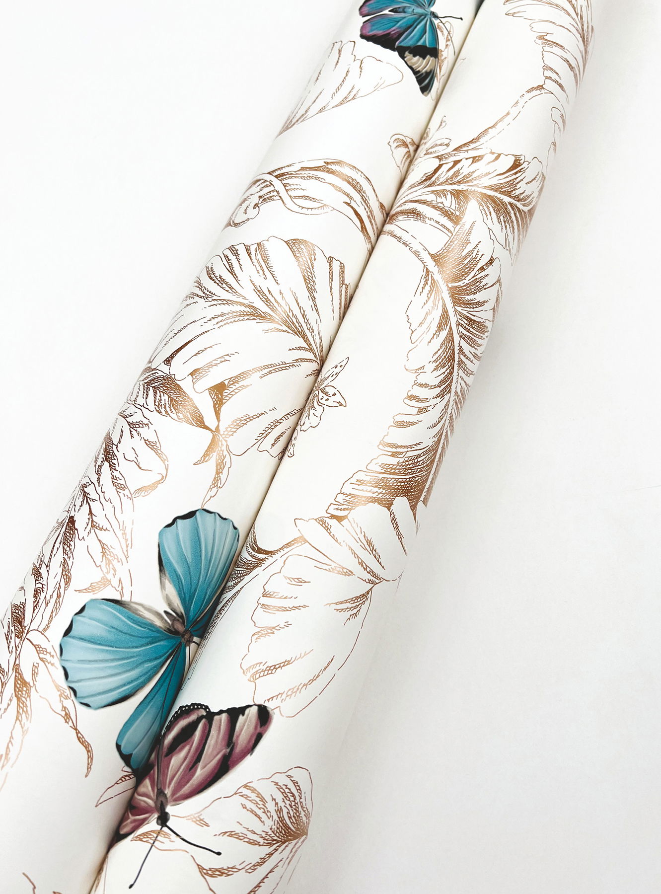 Papillon Gold Wallpaper, by York Wall, 27' length x 2'3" width x 0.02" depth View 3