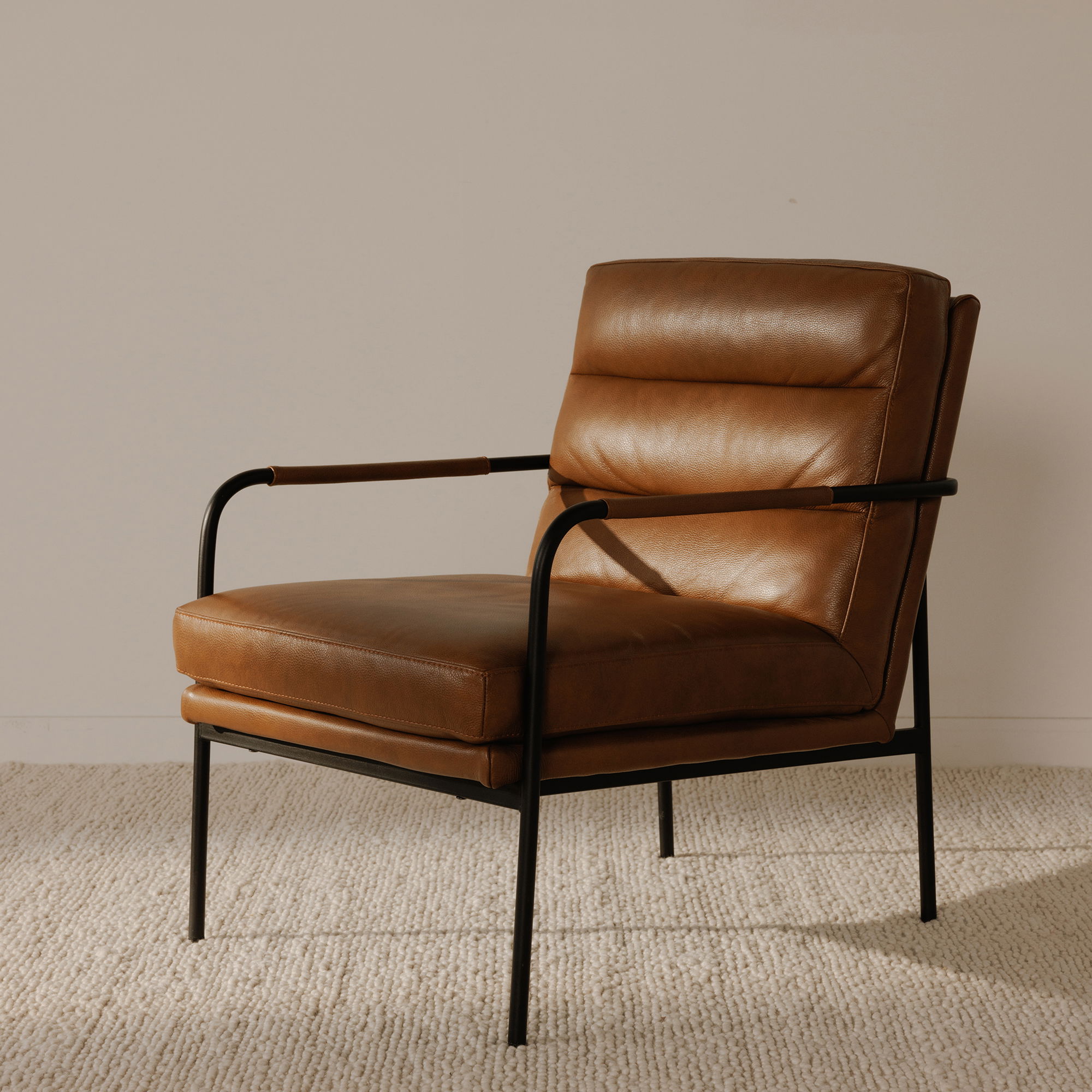 Verlaine Armchair Chestnut Brown large image 