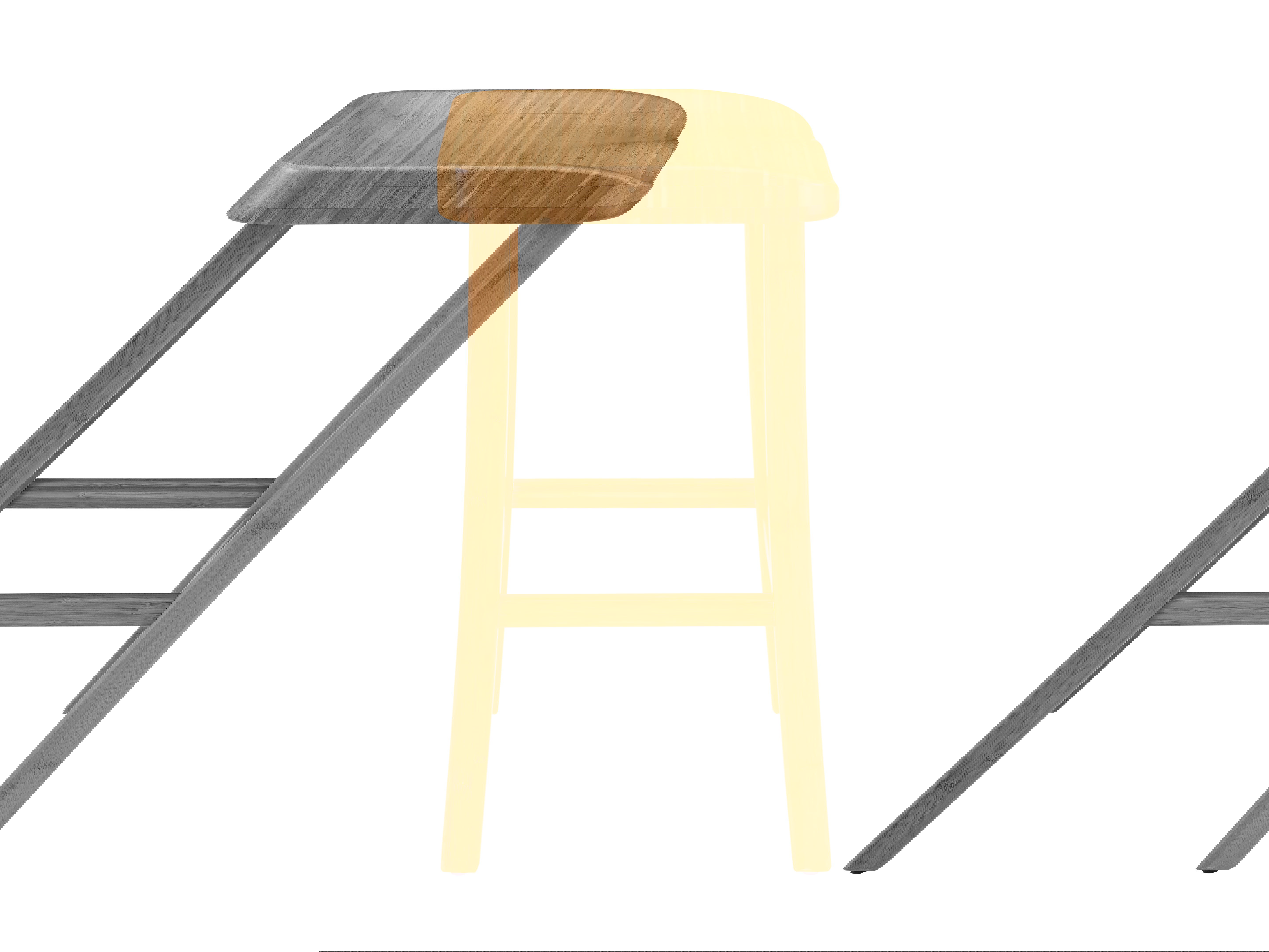 Tulip Counter Height Stool, Caramelized, (Set of 2), Counter & Bar Stool by Greenington, 18" length x 14" width x 26" height View 13